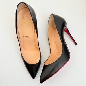 Christian Louboutin Black Nappa Leather Pigalle Follies 100mm pumps EU 38.5